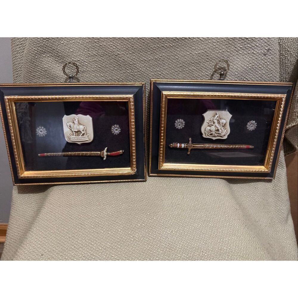 Vtg Supreme Order of the Most Holy Annunciation Saints Shadowbox Miniature Set